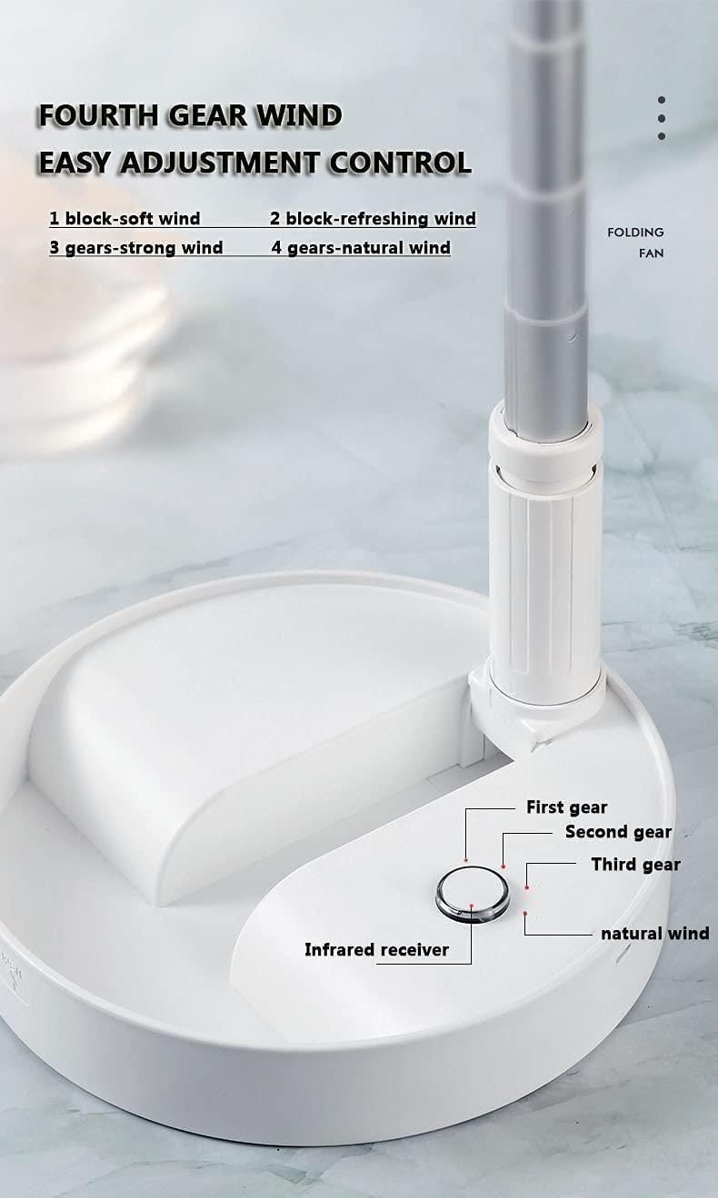 Adjustable Rechargeable Pedestal Fan - Telescopic & Portable