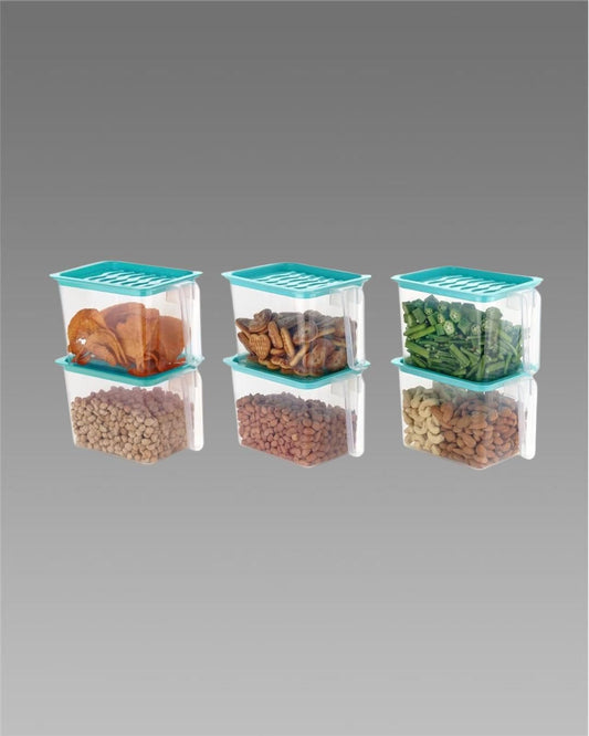 Unbreakable 1000ml Kitchen Storage Basket – Pack of 6 (Blue)