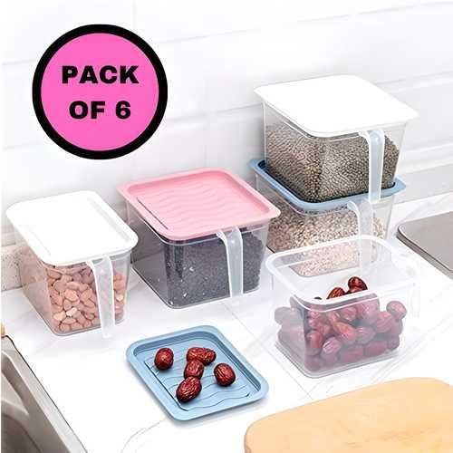 Unbreakable 1000ml Kitchen Storage Basket – Pack of 6 (Blue)