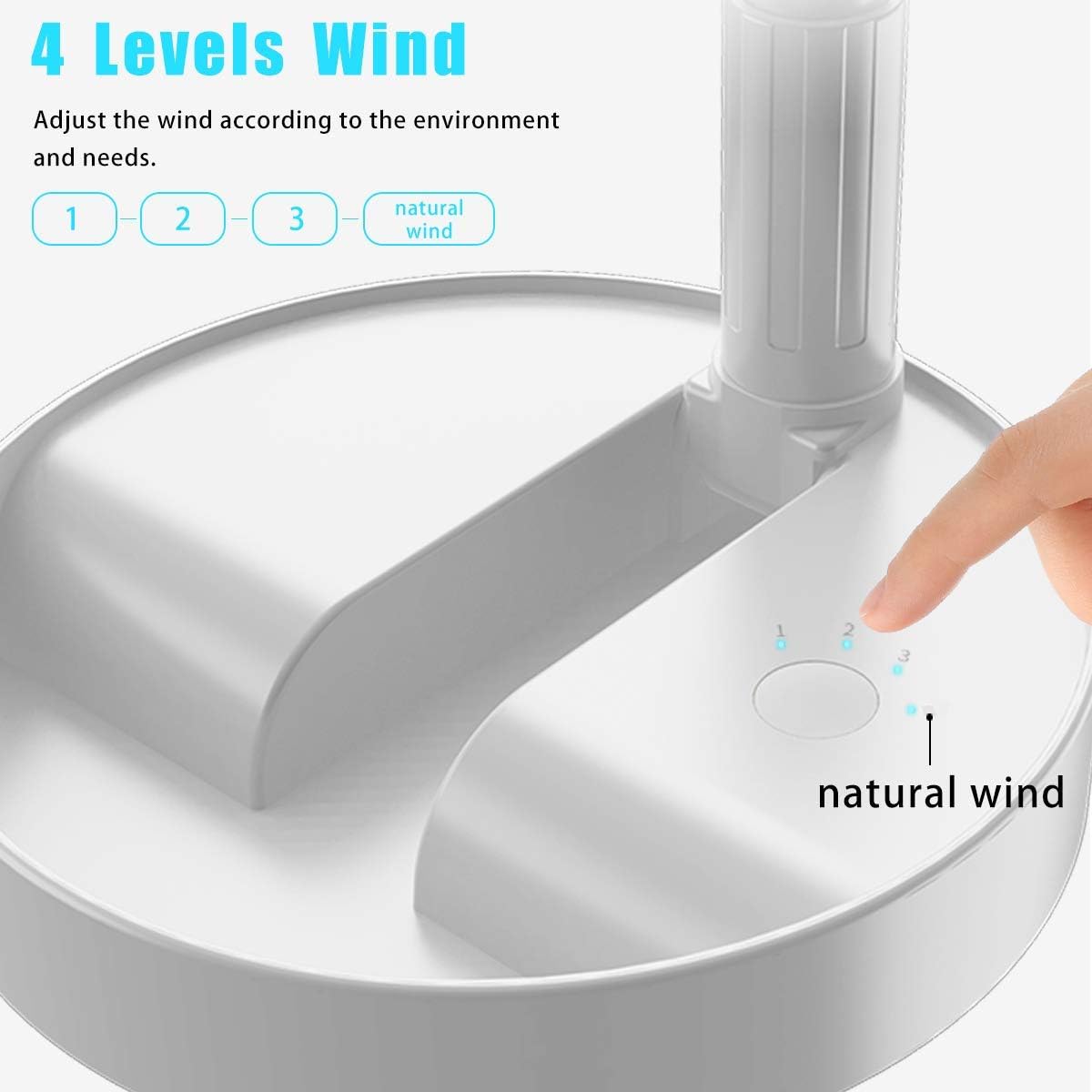 Adjustable Rechargeable Pedestal Fan - Telescopic & Portable